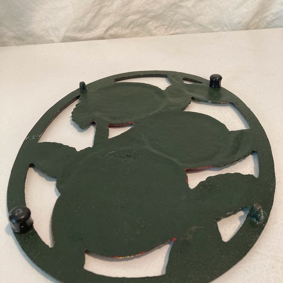 Unbranded Fall Apple Cast Iron Trivet Or Wall Hanging Vintage Apple Design - Picture 7 of 12